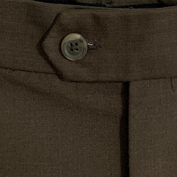 (T128) RBM Platinum Men’s 44x32 Olive Green Dress Pant, Rise 14, Leg 10, Nice! - Picture 2 of 15